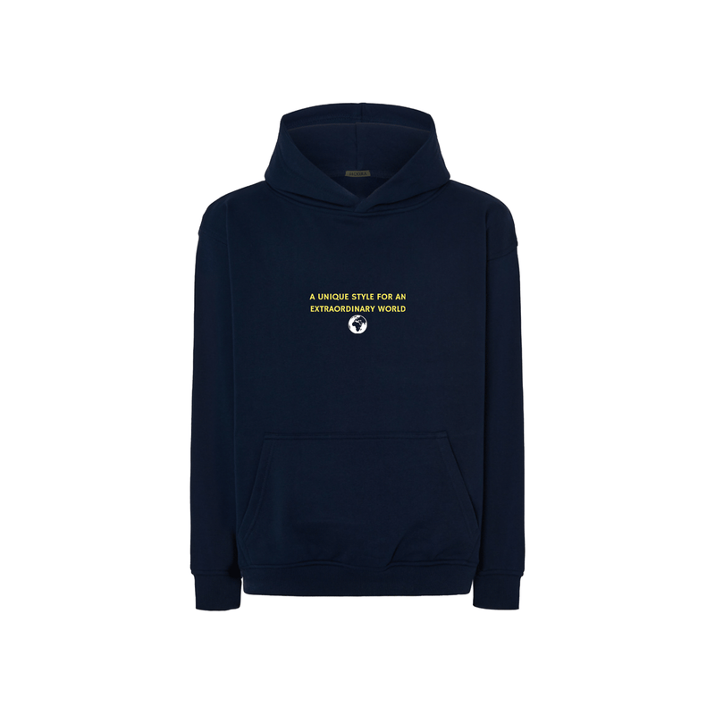 A UNIQUE STYLE FOR AN EXTRAODINARY WORLD HOODIE NAVY