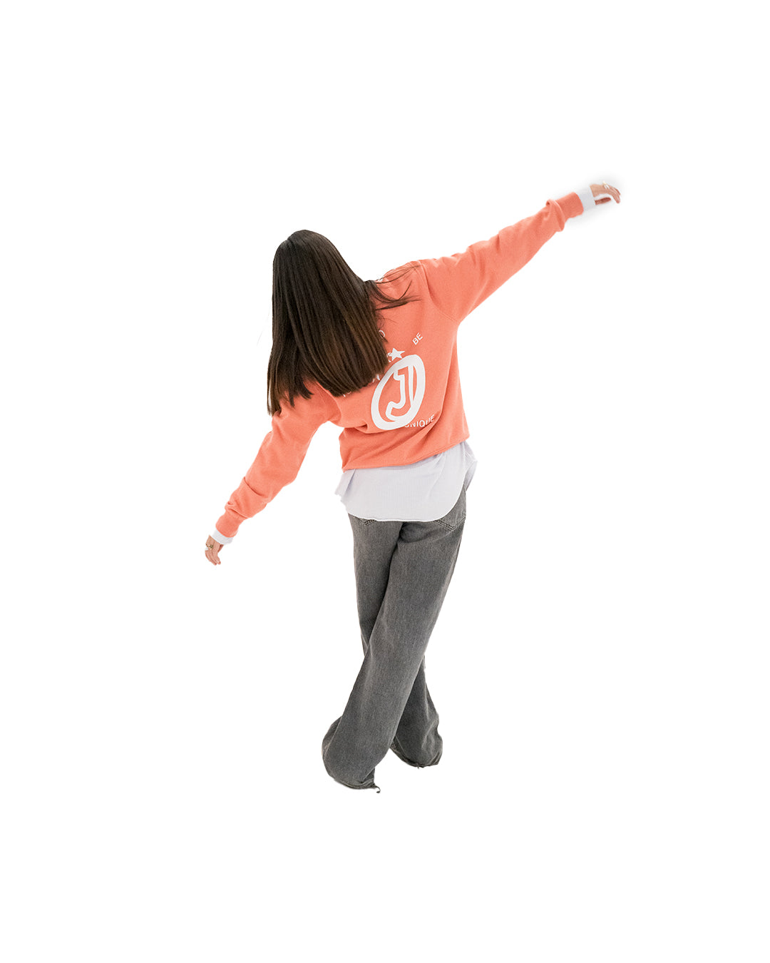 SWEATER DESIGNED TO BE UNIQUE ORANGE